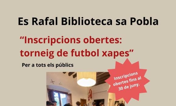 Futbol Xapes: Inscripcions obertes