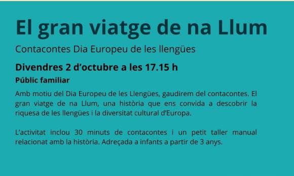 Geschichtenerzählen zum Europäischen Tag der Sprachen: Die große Reise von na Llum