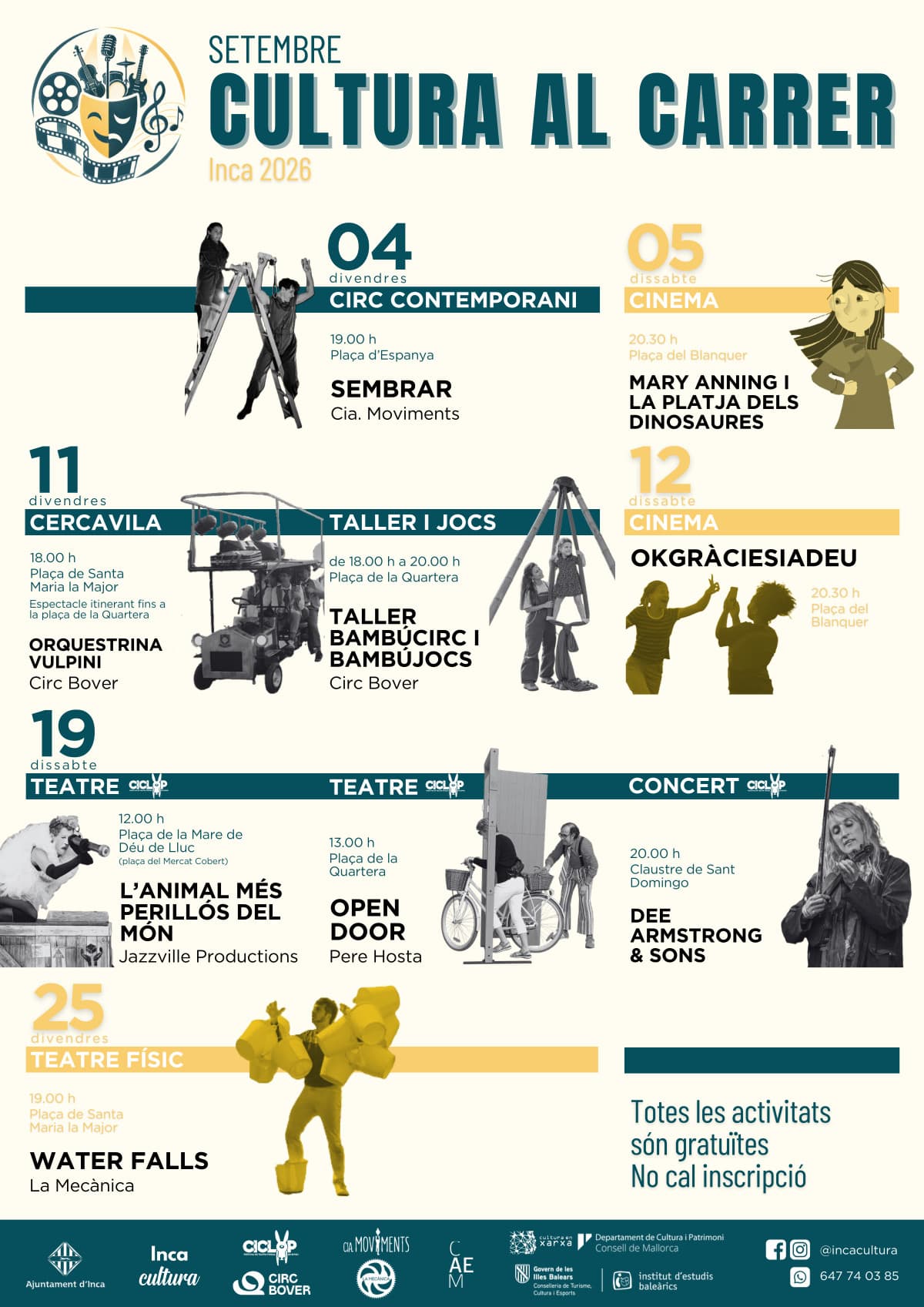 Septiembre, la cultura en la calle