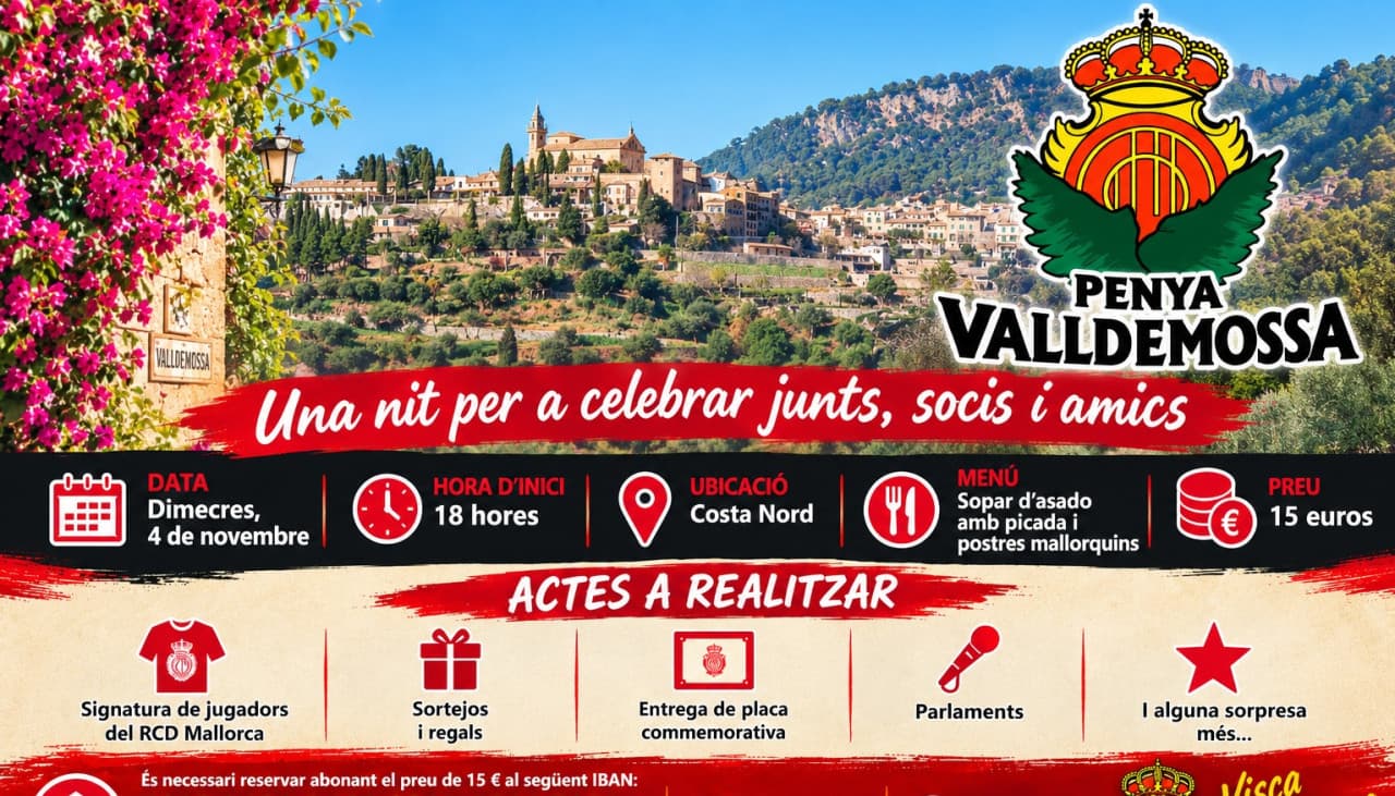 Treffen und Abendessen der Penya Valldemossina del Reial Mallorca