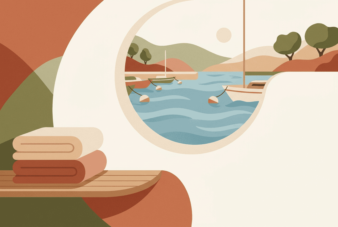 Sleeping or living aboard a sailing boat off Mallorca: space, daily life and bathroom facilities