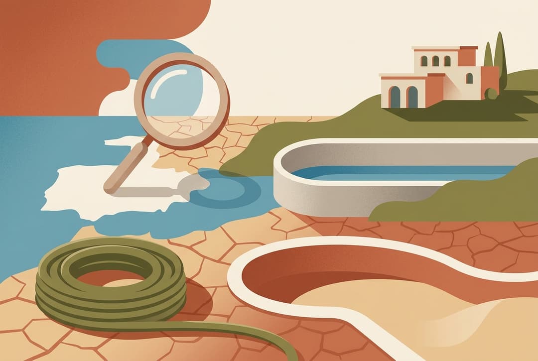 Restrições à água em Maiorca 2026: piscina, jardim e poço