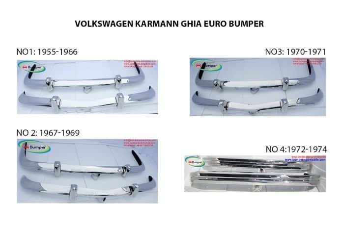 Zderzak do Volkswagen Karmann Ghia w stylu europejskim (1955 – 1974), ze stali nierdzewnej