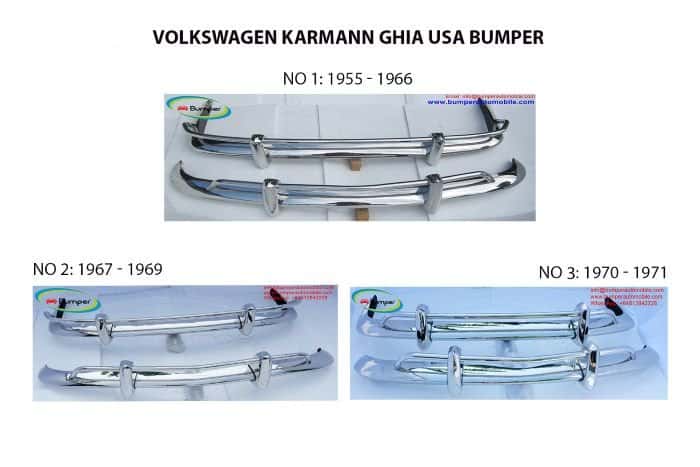 Zderzak ze stali nierdzewnej do Volkswagen Karmann Ghia US-Typ (1955 – 1971)
