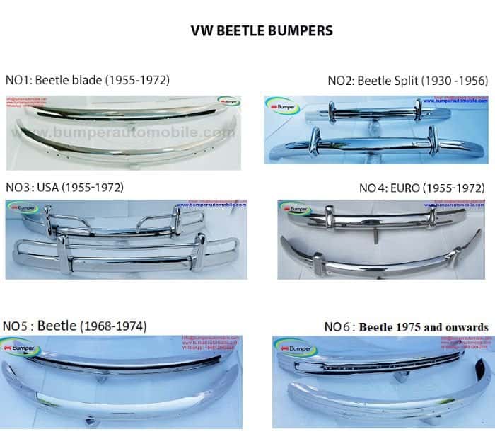 Zderzaki do Volkswagen Käfer (1955-1975) i późniejszych modeli ze stali nierdzewnej