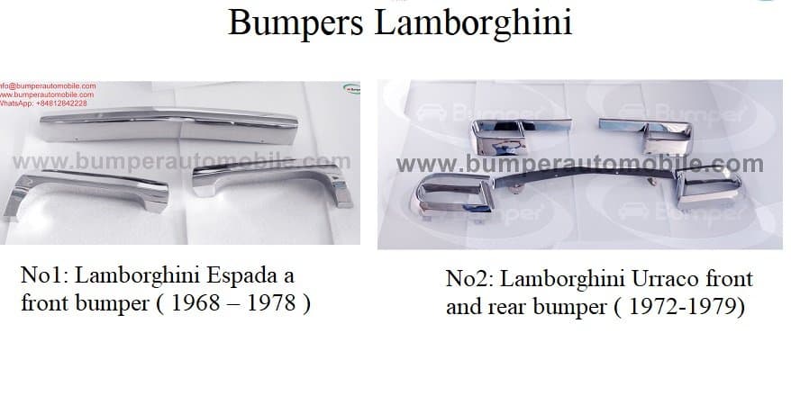 Lamborghini Espada a front bumper (1968 to 1978) by stainless steel new