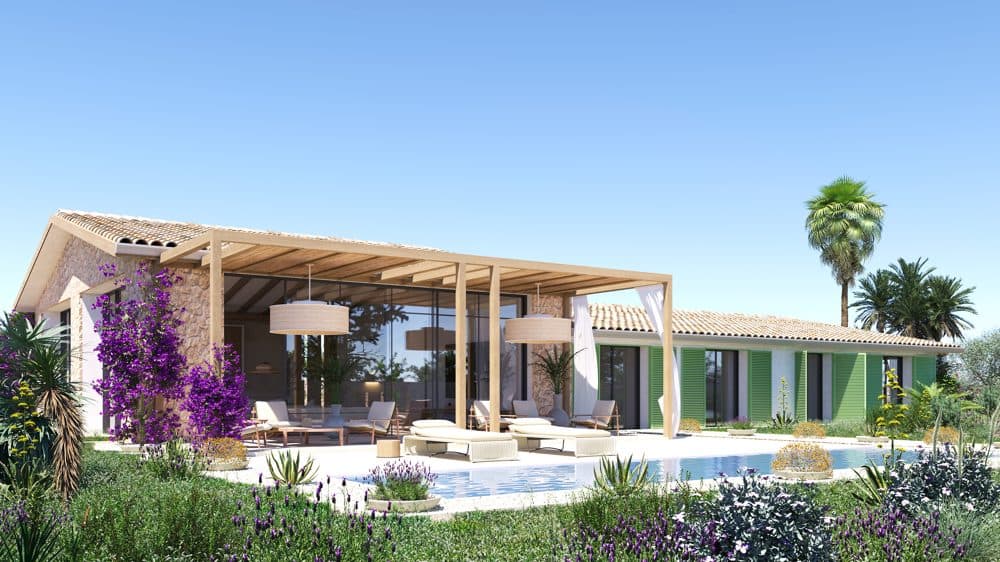LLUCMAJOR: BUILDING PLOT WITH PROJECT FOR FINCA