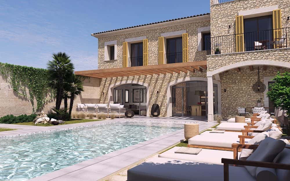 SES SALINES: CASA ADOSSADA DE LUXE AMB UN DISSENY ÚNIC