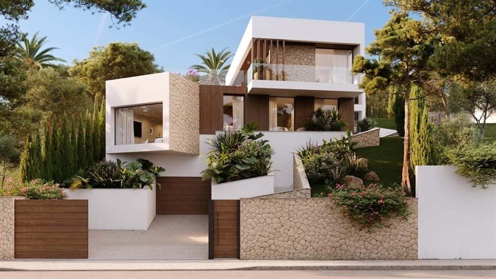 PORTALS NOUS: NEW BUILD VILLA 150M FROM THE SANDY BEACH