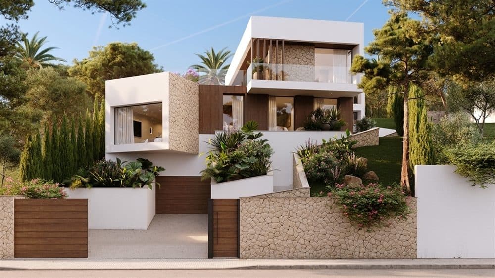 PORTALS NOUS: NEW BUILD VILLA 150M FROM THE SANDY BEACH 1